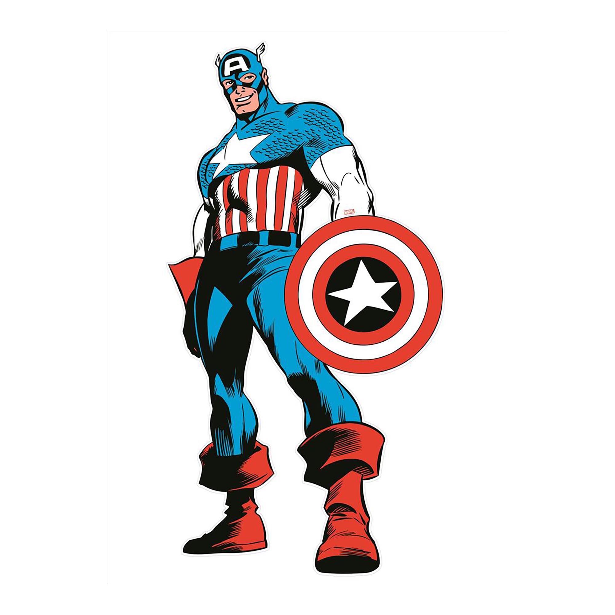 Marvel Comics - Maxi Væg klistermærke - Captain America - 151 x 77 cm