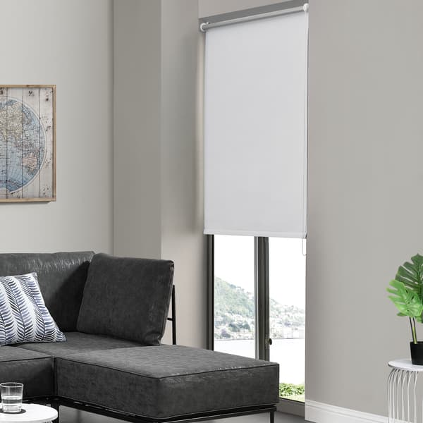 [neu.haus]® Rullgardin - 70 x 175 cm - vit - solskydd - mörkläggande - utan borrning