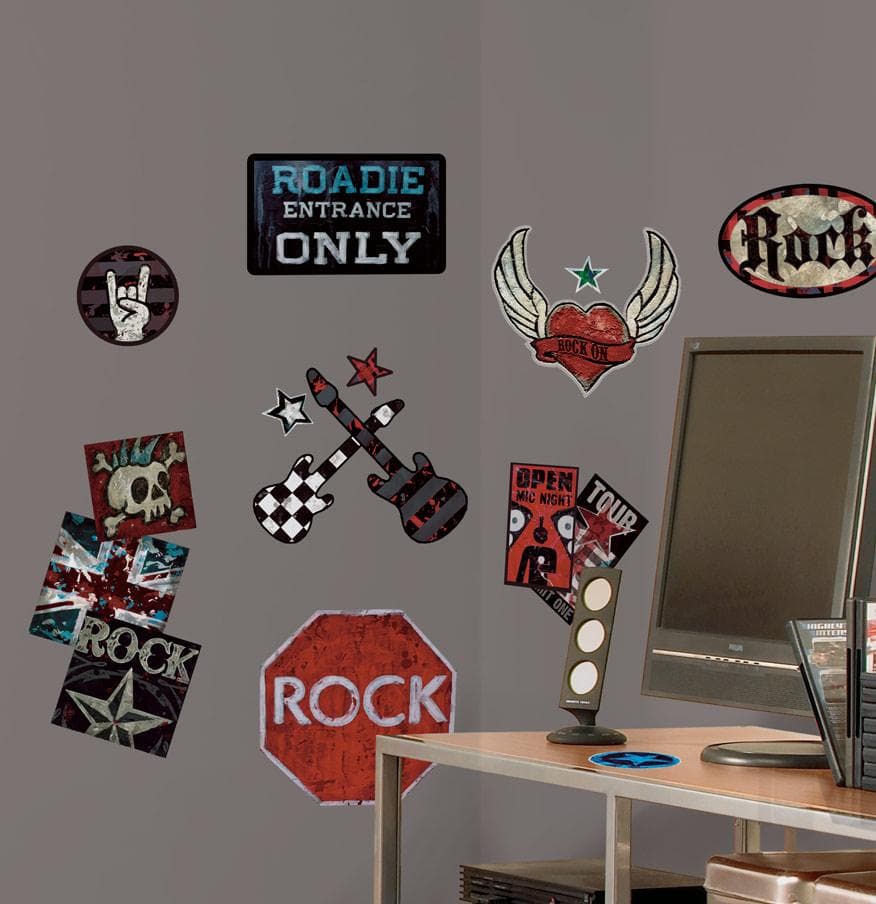 Vægdekoration - Boys Rock-n-Roll - RoomMates - Wallstickers