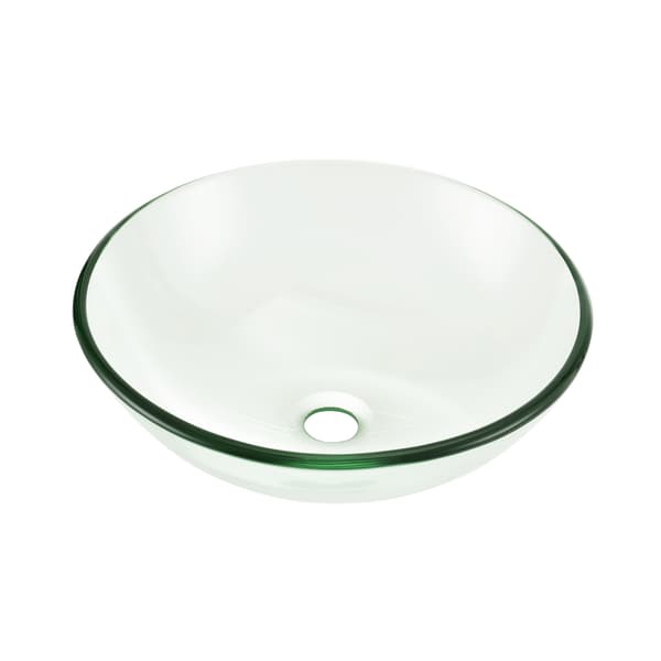 [neu.haus]® Tvättställ / Handfat för bänkskiva-42x42x13,8cm-utan blandarhål-transparent