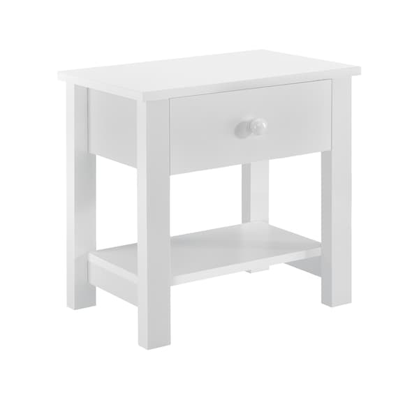 [en.casa]® Yöpöytä, MDF-levy 40 x 29,7 x 41,5cm valkoinen