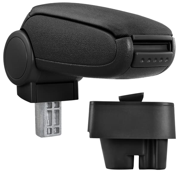 [pro.tec]® Automallikohtainen keskikäsinoja PEUGEOT 207, 207 SW, 207 CC - keskikäsinoja - säilytystilalla - kangaspäällinen - musta