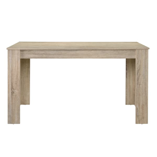 [en.casa]® Matbord Nora140x90x77cm-ljusbrun ek-för 6 personer