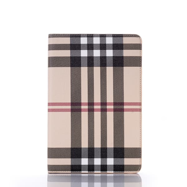 Plånboksfodral iPad Mini 5 (2019) - Rutmönster Beige