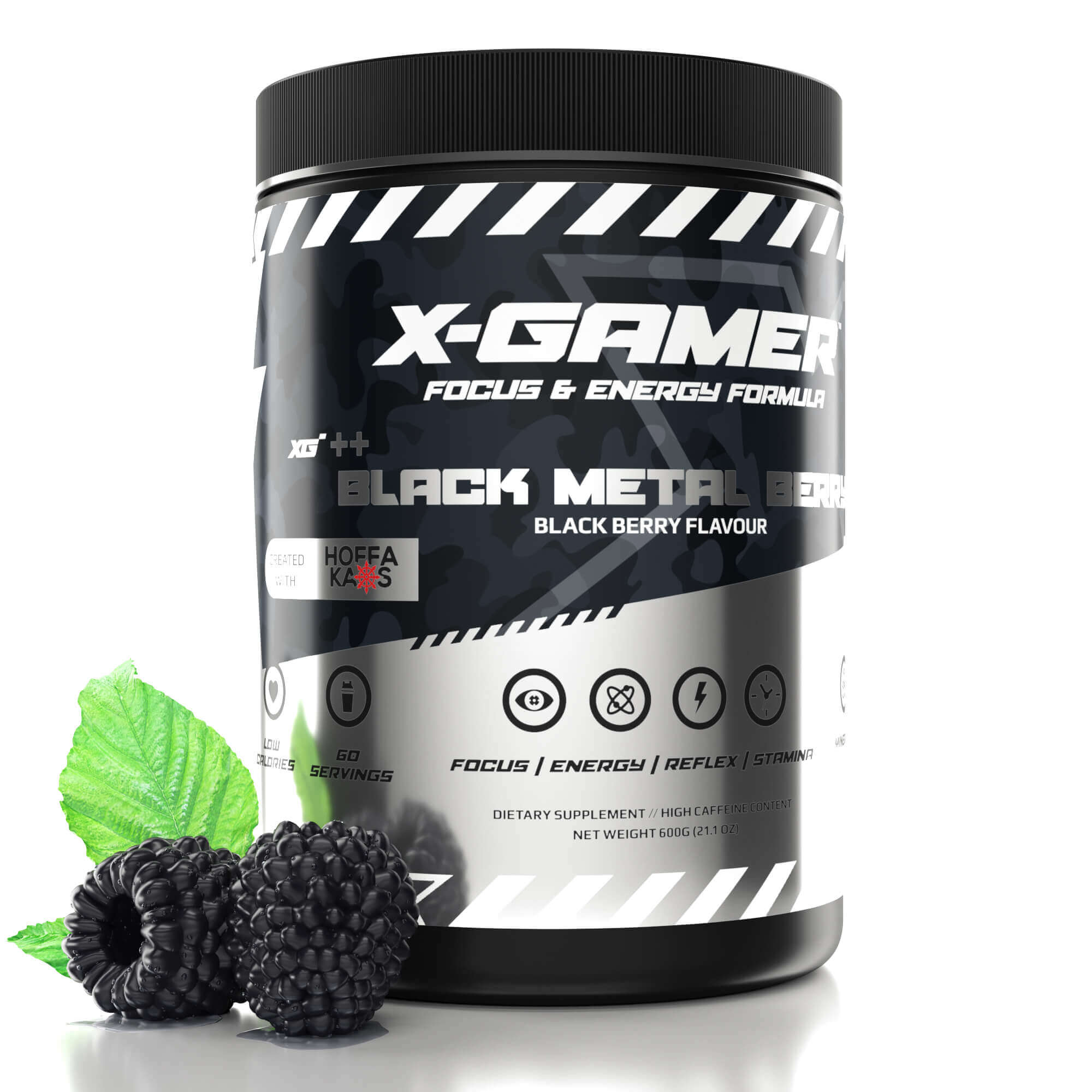 X-GAMER X-Tubz Black Metal Berry 600g