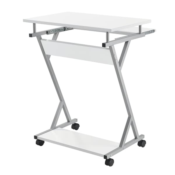 [en.casa]® Datorbord-Laptopbord med hjul-60x40x75cm-vit
