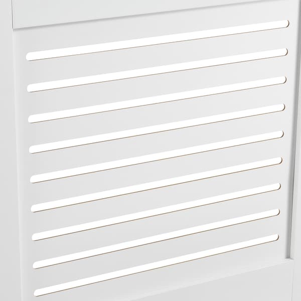 [en.casa] Elementskydd med förvaring-78x19x82cm-vitlackerad MDF