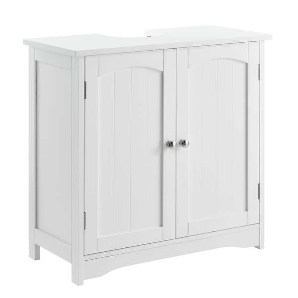 [en.casa]® Tvättställsunderskåp i vintage stil-60x60x30cm-vit
