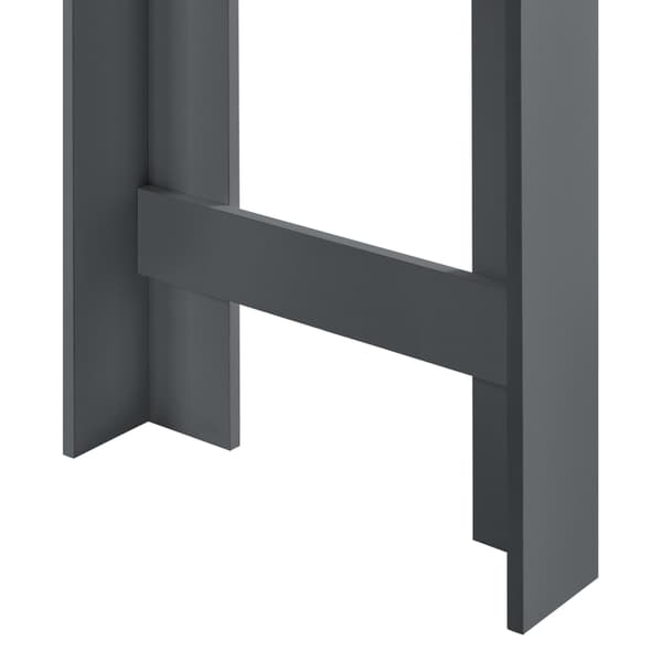 [en.casa] Elegant barbord med 3 hyllor-110x50x103cm-mörkgrå