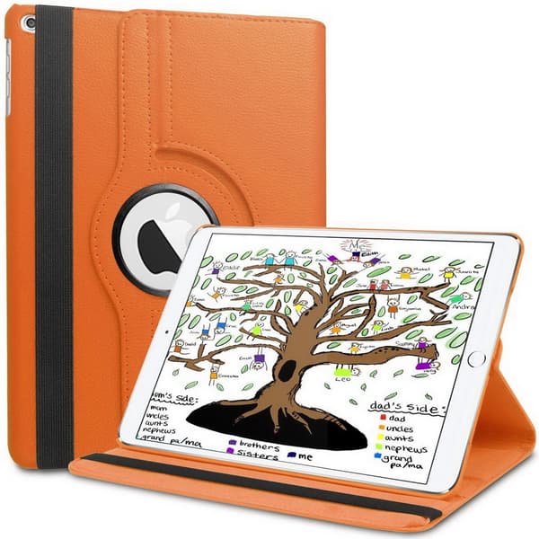 Fodral iPad 9,7" (2017/2018) Roterande 360° - Orange