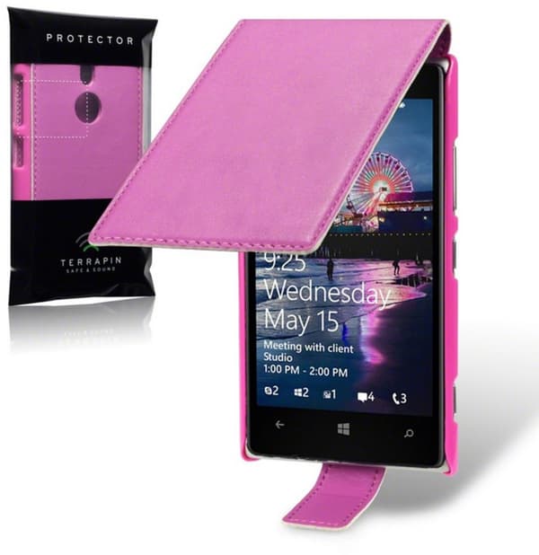 Flipväska Lumia 925 Hot Pink slim