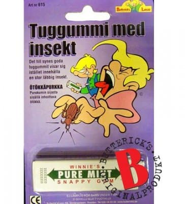 Tuggummi med Insekt