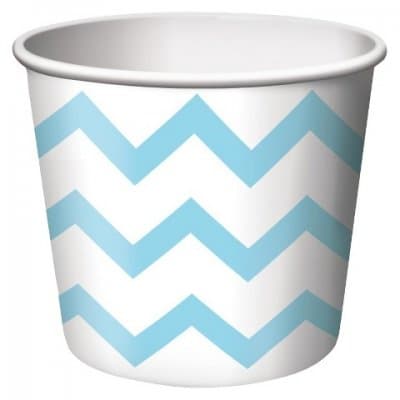 Glassbägare – Chevron Pastell - Ljusblå