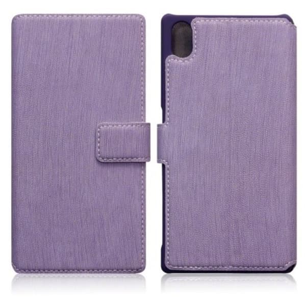 Mobilväska Xperia Z5 Leather Purple Slim