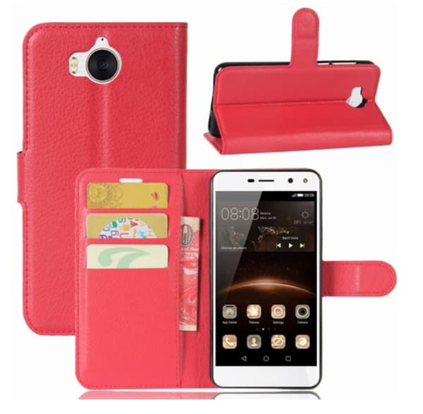 Mobilväska Huawei Y6 2017 Red w/Stand