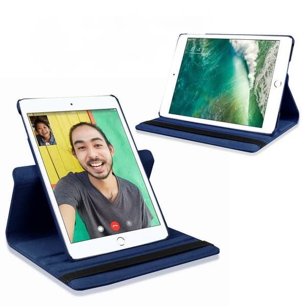 Fodral iPad 9,7" (2017/2018) Roterande 360° - Blå (Mörkblå)