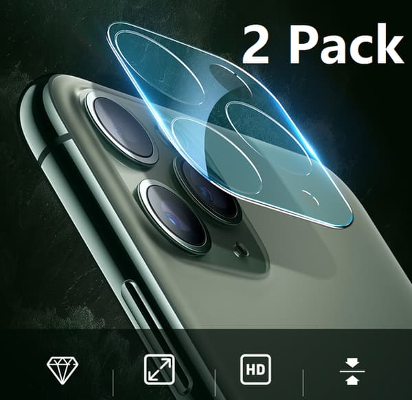 Pack 2 iPhone 11, Pro 11, Pro Maksimal Kamera hærdet glas Skærmbeskyttelse Bedst i Test