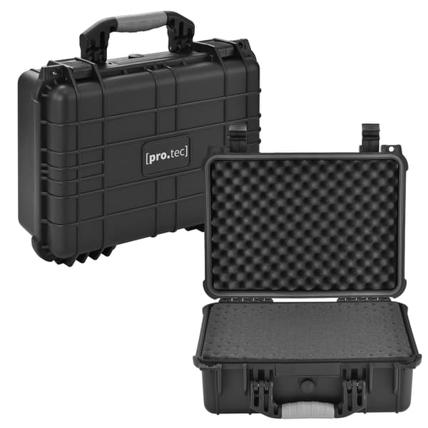 [pro.tec]® Beskyttelsestaske - PP plastik - 40,6x33x17,4cm - skumindretning - sort - IP55