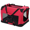 Miniatyrbild 1 av 6: [pro.tec]® Transportväska för hund-Hundtransportbox-ihopfällbar-M-60x42x42cm-Röd