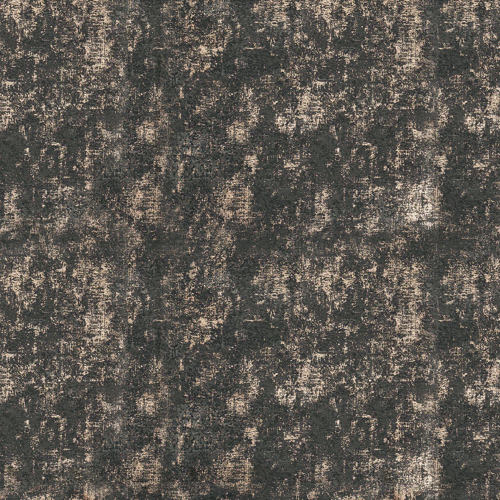 Superfresco Easy - Tapet non-woven - Beton Uni - Sort/Guld - 10m x 53 cm