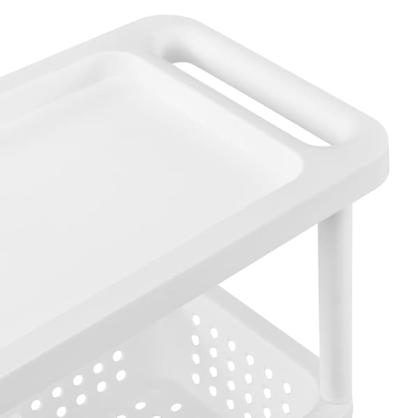 [en.casa]® Hylla på hjul- 77x22x48cm-pp-vit
