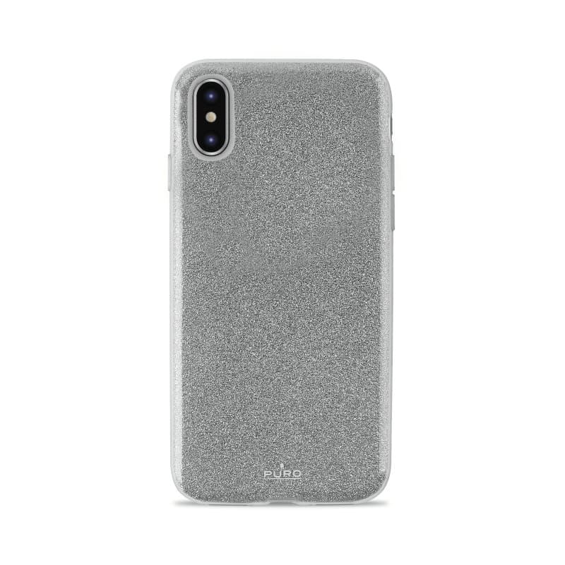 Puro Glitterskal till iPhone XR, Qi-kompatibelt, Silver