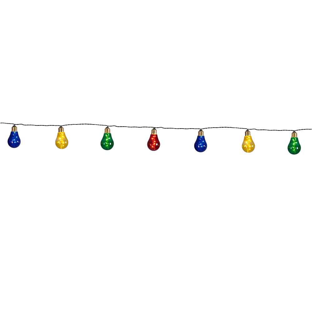 Glow ljusslinga flerfärgade glashöljen 360cm 10 ljus