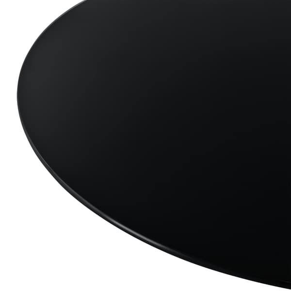 [neu.haus]® Bordskkiva av härdat glas- Ø90cm-rund-svart