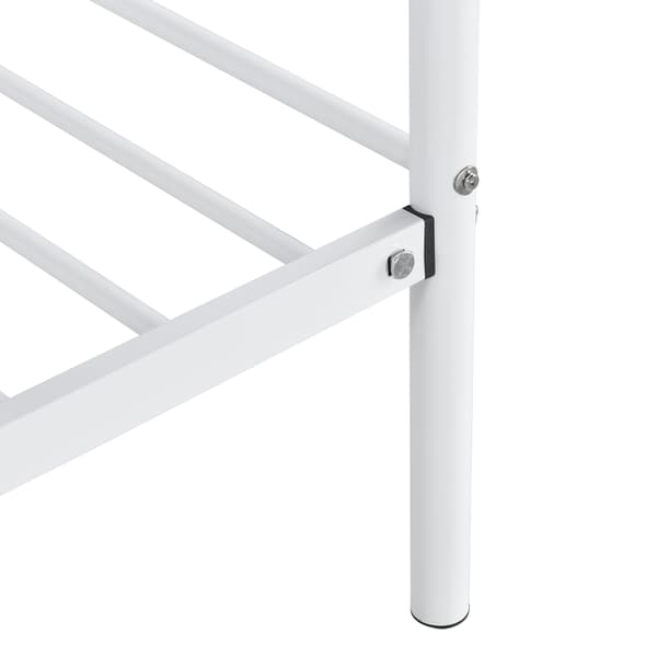 [en.casa]® Metalliristikkoinen vuodesohva 209cm x 96,5cm x 100cm valkoinen
