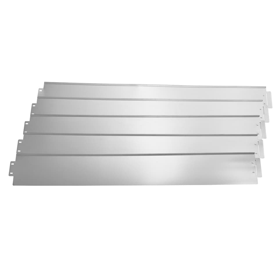 [casa.pro]® Rabattkant-Stål/Silver-15x100cm-Set 5