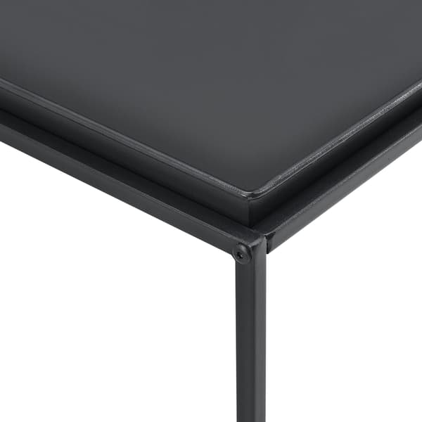 [en.casa]® Sofabord / Sideboard Ulla-metal-47x100x50cm-modstandsdygtig mod ridser-sort-matt
