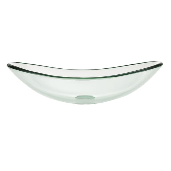 [neu.haus]® Tvättställ / Handfat för bänkskiva-47x30,5x13cm-utan blandarhål-transparent