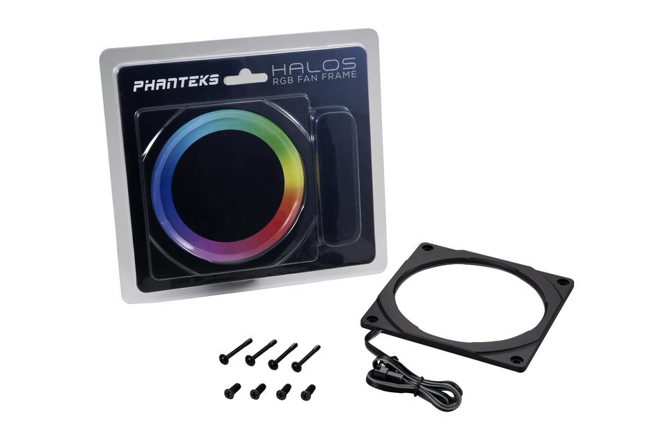 Phanteks Halos 120mm RGB LED Fan Frame, Black
