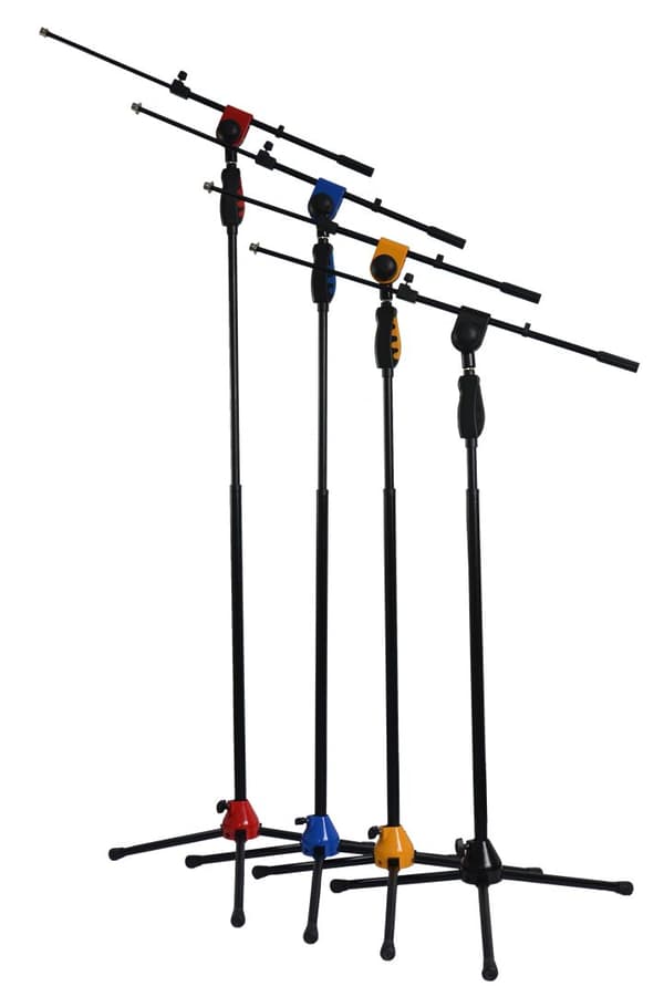 Ibiza Mikrofonstativ, Teleskop, 115-170 cm Sort