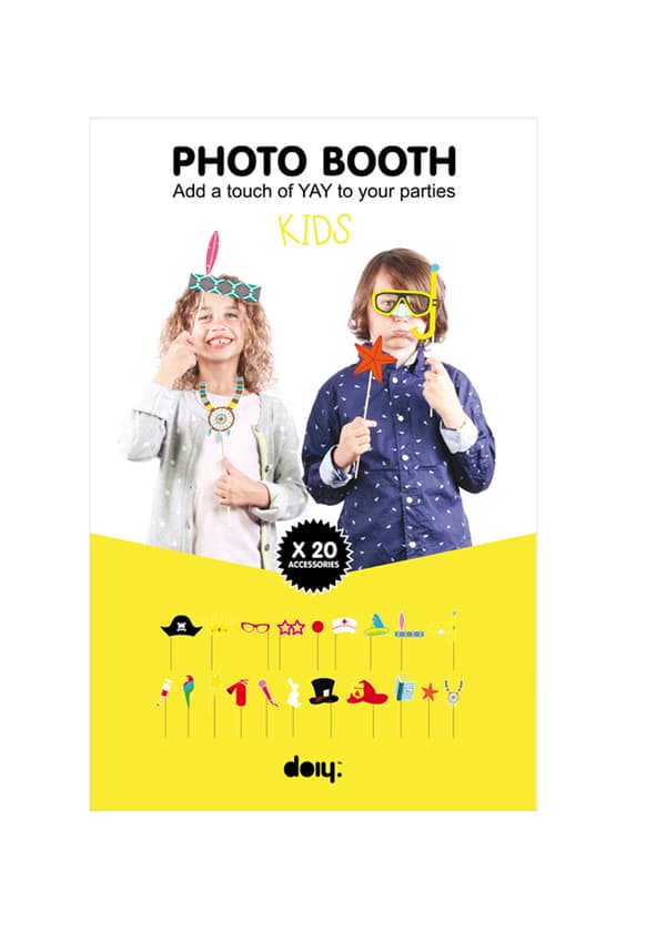 Fototillbehör Photo Booth - Tema Barnkalas (20st tillbehör)