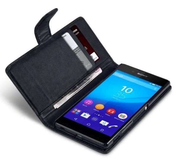 Mobilväska Xperia Z3+ / Z4 Black Qubits