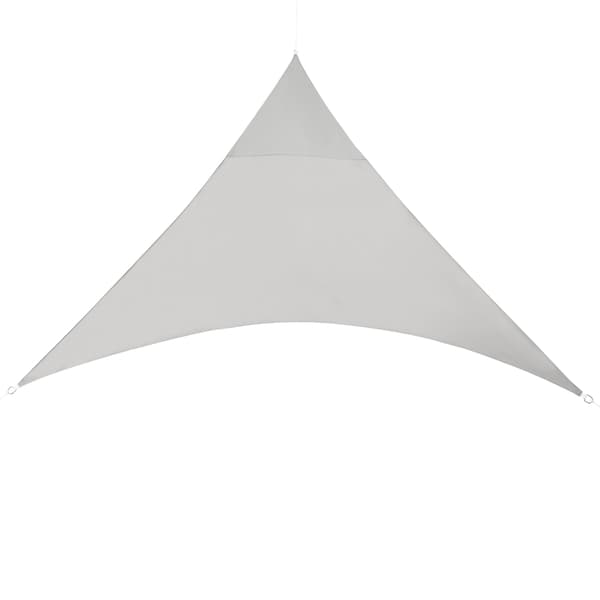 [en.casa]® Soltag - vandafvisende - trekantet - 4m x 4m x 4m lysegrå