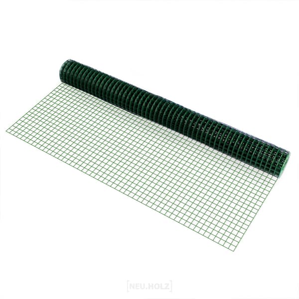 [pro.tec]® Trådhegn - trådnæt - 1 rulle - 1x5m - forzinket stål - PVC-belagt - grøn