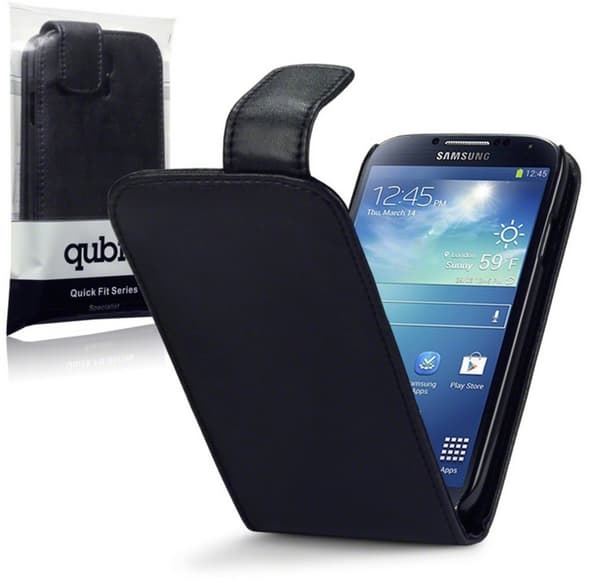 Flipväska i9500 Galaxy S4 Black Qubits