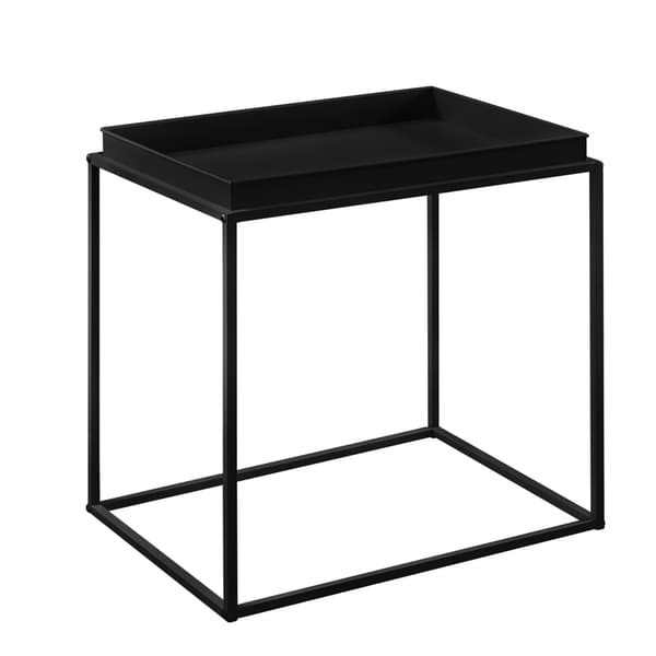 [en.casa] Brickbord-set 2-avtagbar bricka-svart-39x54,5x54,5cm-55,5x54x40cm-reptålig