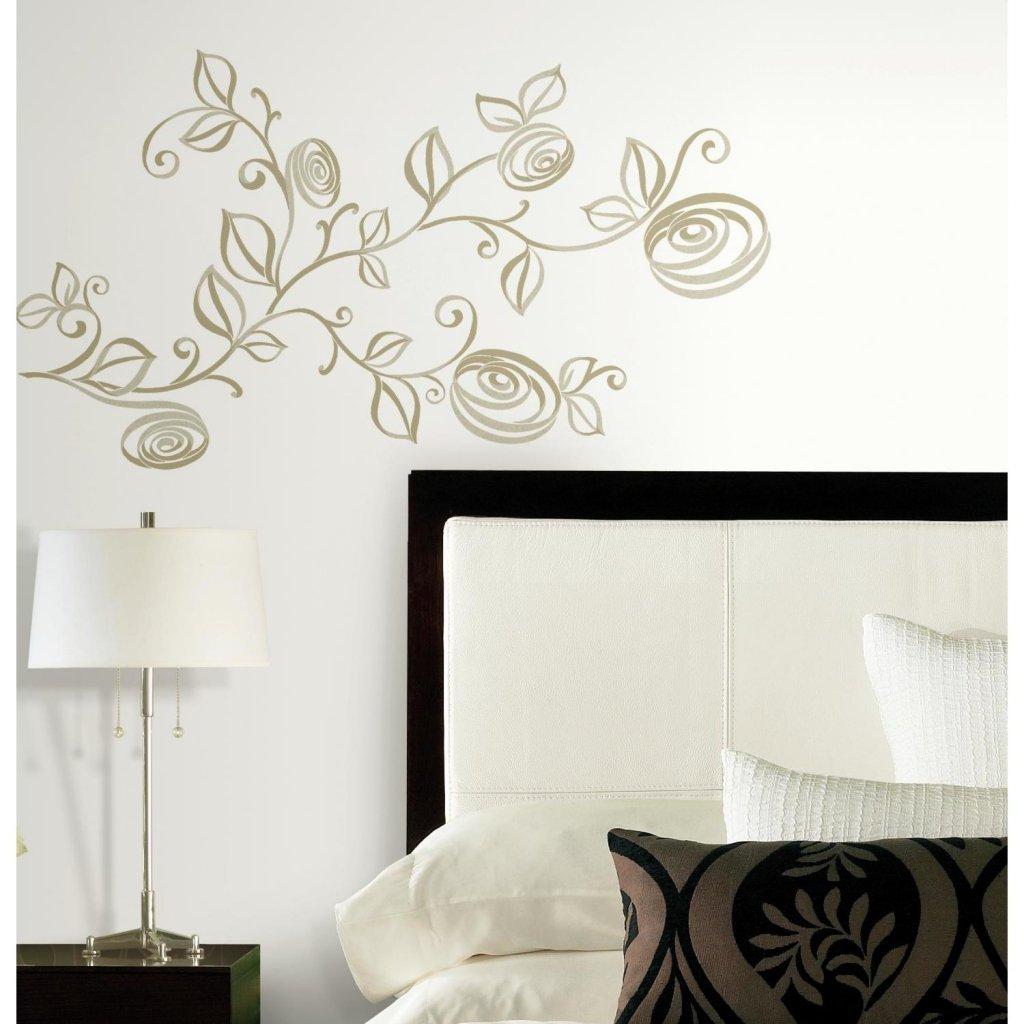 Vægdekoration - Stylized Roses - RoomMates - Wallstickers