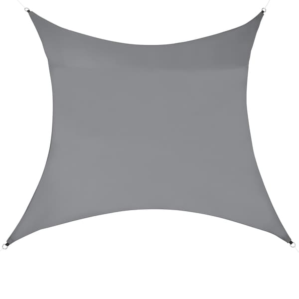 [en.casa]® Soltak-vattenavvisande - kvadratisk 2m x 2m mörkgrå