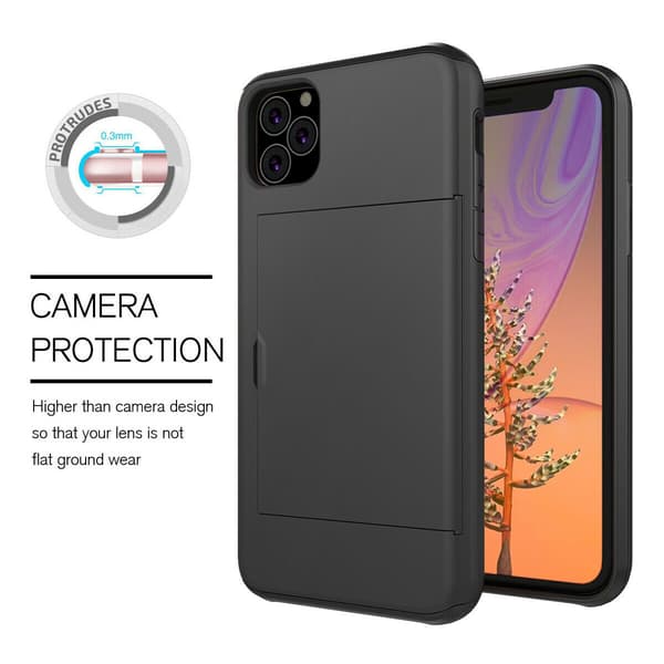 iPhone 11 Iskunkestävä kuori korttipaikka 4x Väri Lompakko