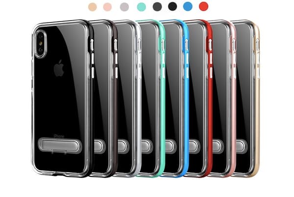 TPU Case med telefonställ + 2st skärmskydd iPhone X/XS