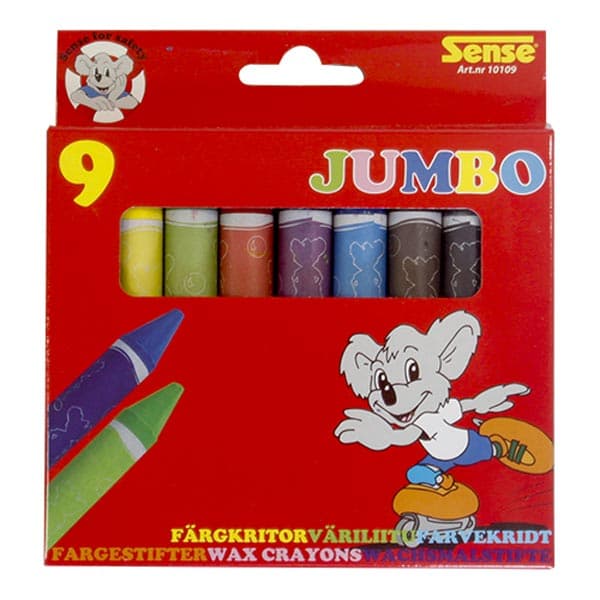 Sense Jumbo Vaxkritor 9-Pack