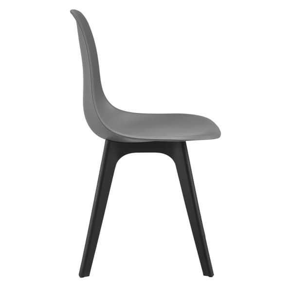 [en.casa]® Lendava Stol / Matstol set 6 -83x54x48cm-svart / grå