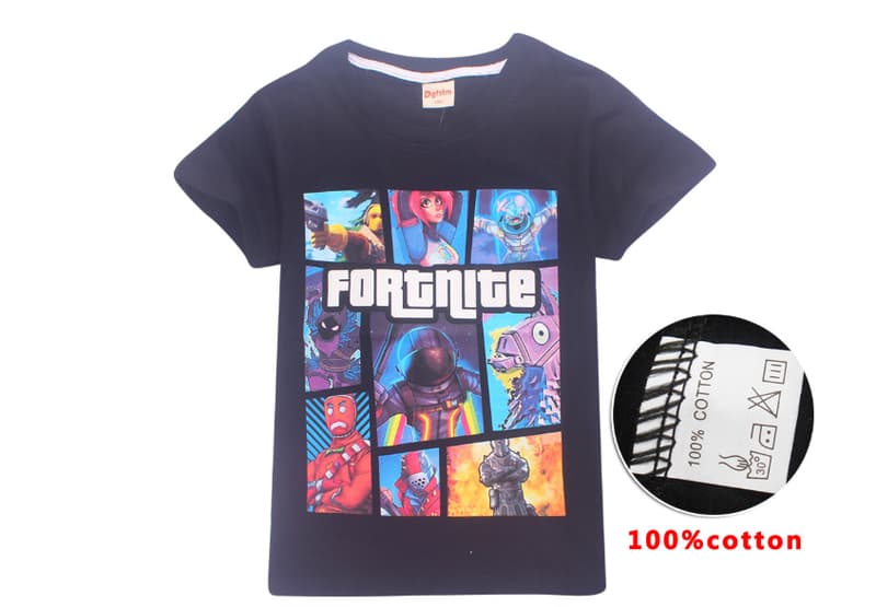 Fortnite T-shirts til børn størrelse 140 Sort (model 8391)