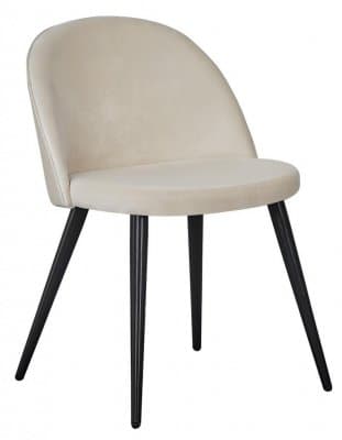 Velvet Stol Sammet Beige/svart 2-pack