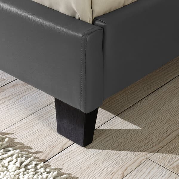 Corium® Kontinentalsäng Haugesund- konstläder - (140 x 200 cm) - mörkgrå