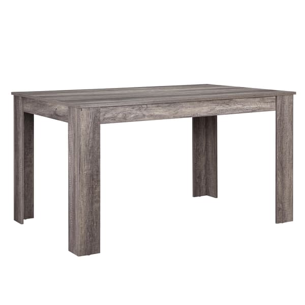 [en.casa]® Matbord Nora-140x90x77cm-mörkbrun ek-för 6 personer
